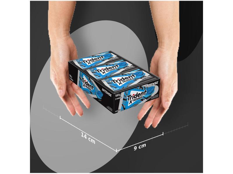 Chiclete Trident XSenses Intense 8g - Caixa com 21 Unidades